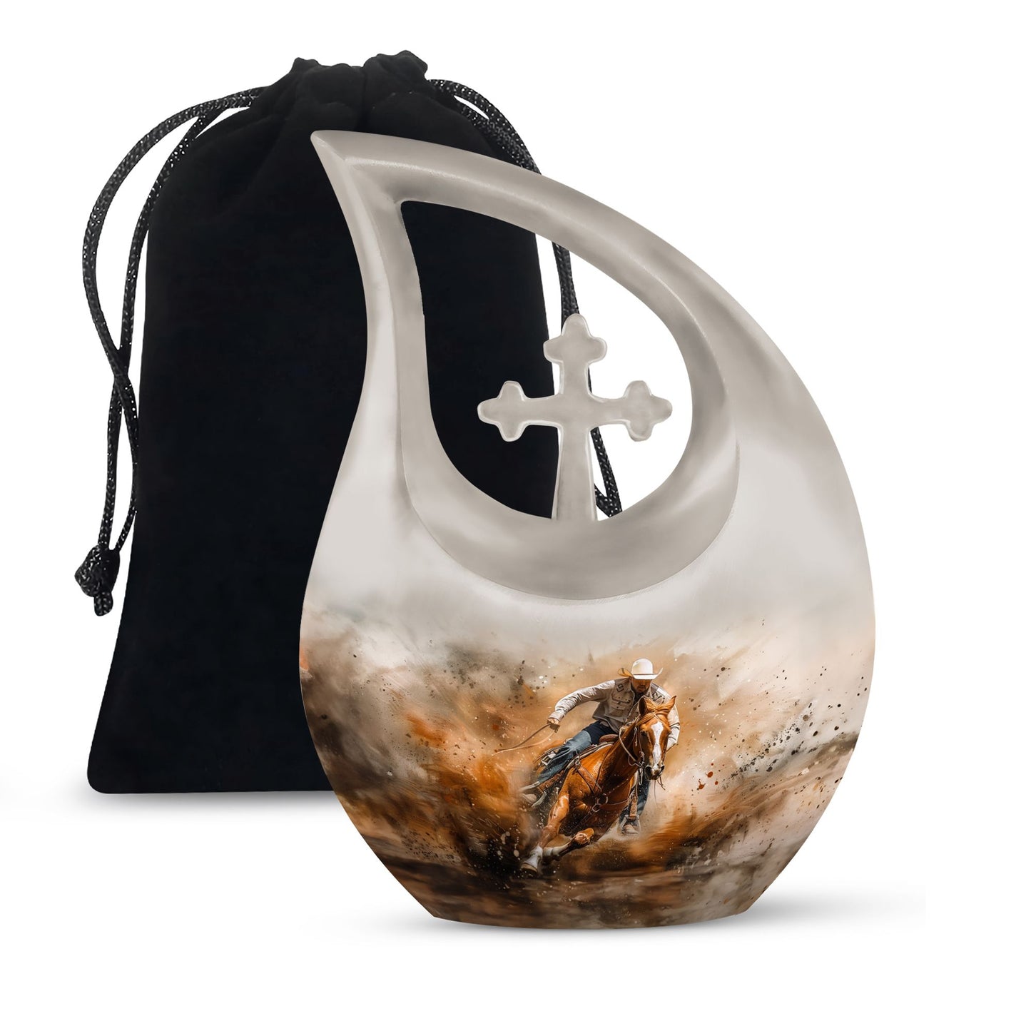 Personalized Religious Keepsake Urn for Human Ashes - 10-inch, 200 cu in - Yatskia