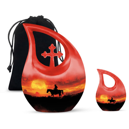 Personalized Religious Memorial Urn for Human Ashes - 10-inch, 200 cu in - Yatskia