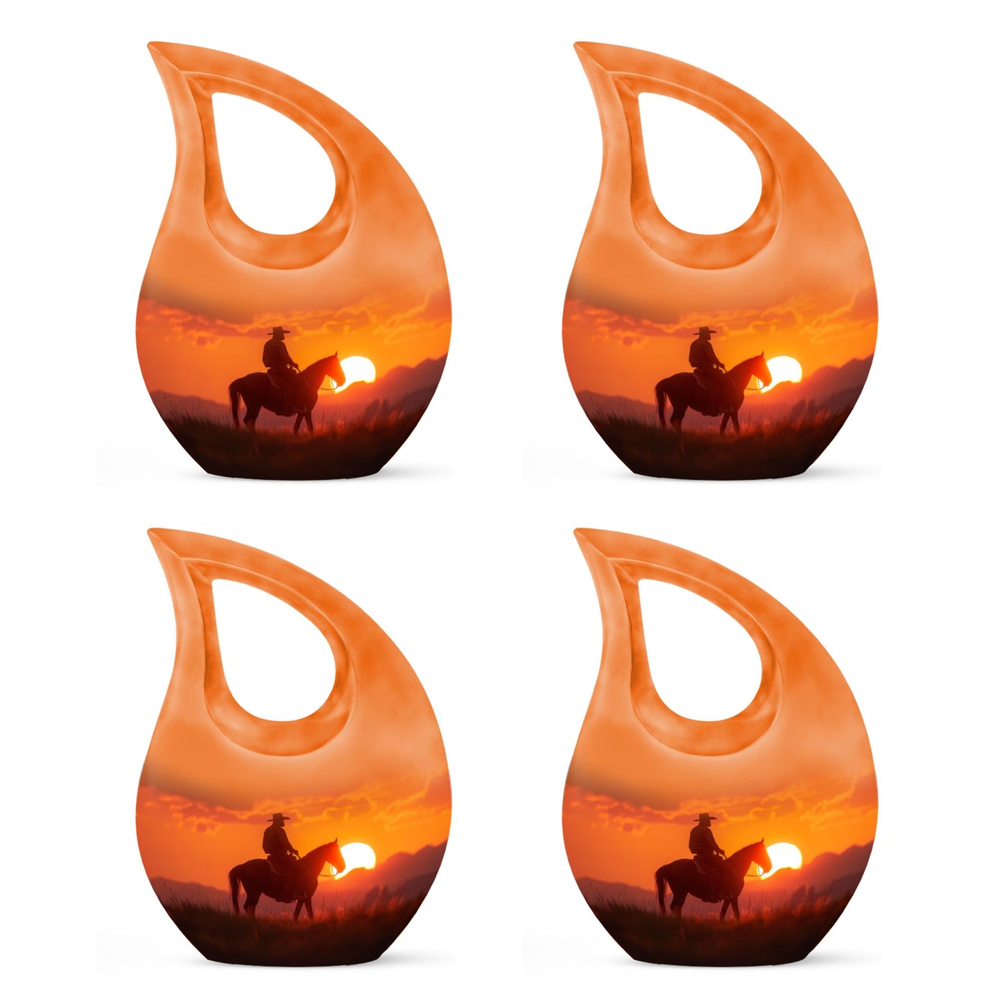 Cowboy Theme 3 Inch Keepsake Pack of 4