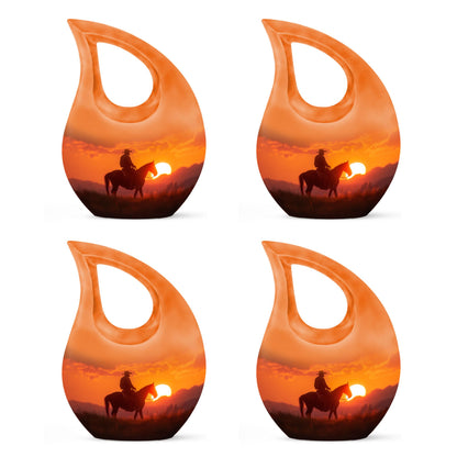 Cowboy Theme 3 Inch Keepsake Pack of 4