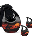 Cowboy Theme Large Urn With 2 Keepsake Urn