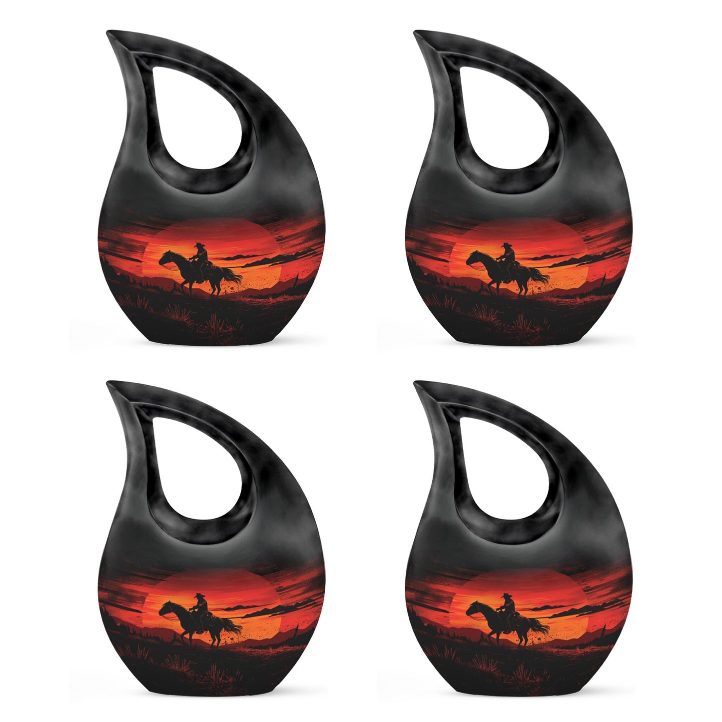 Cowboy Theme 3 Inch Keepsake Pack of 4