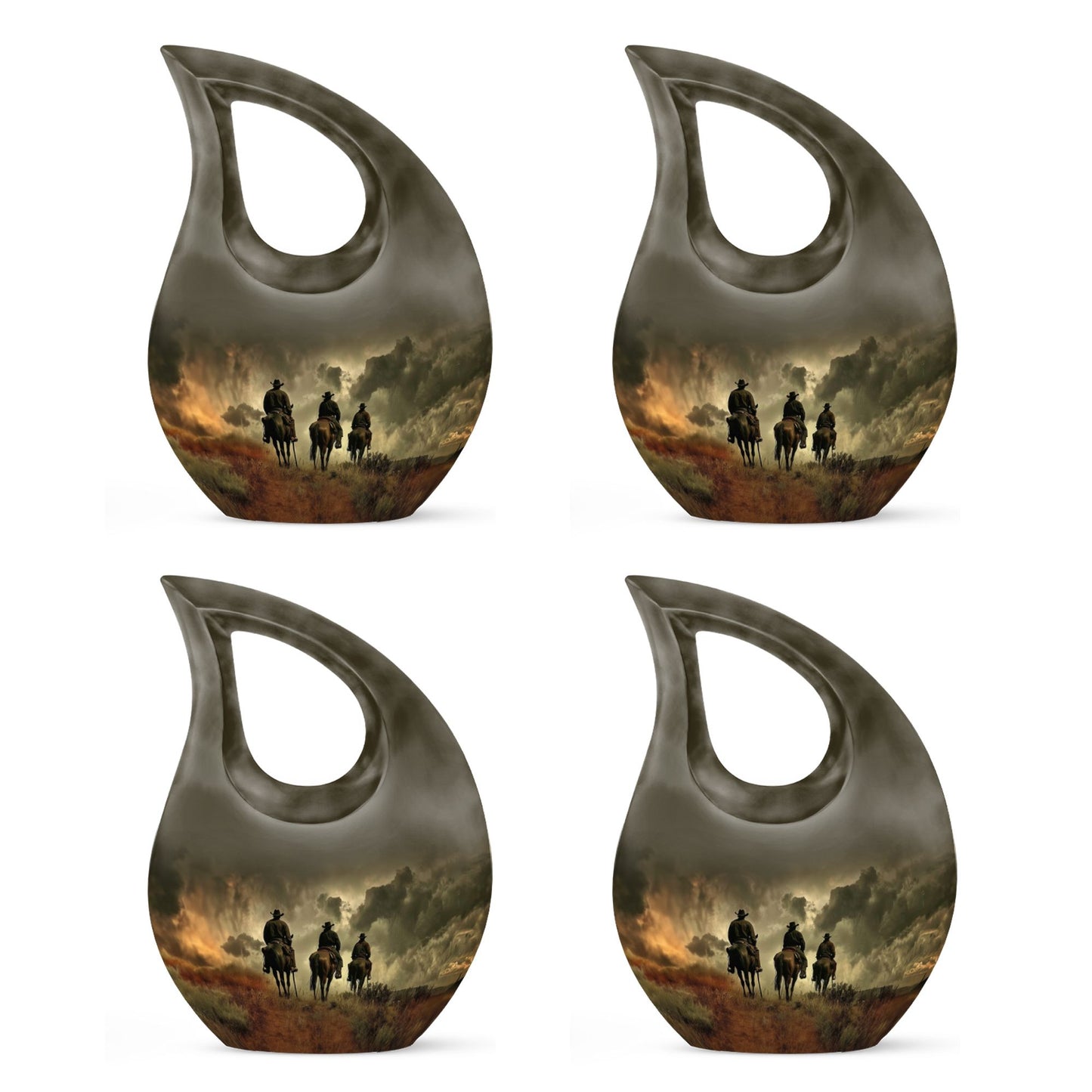Cowboy Theme 3 Inch Keepsake Pack of 4