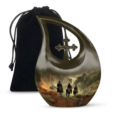 Personalized Religious Memorial Urn for Human Ashes - 10-inch, 200 cu in - Yatskia
