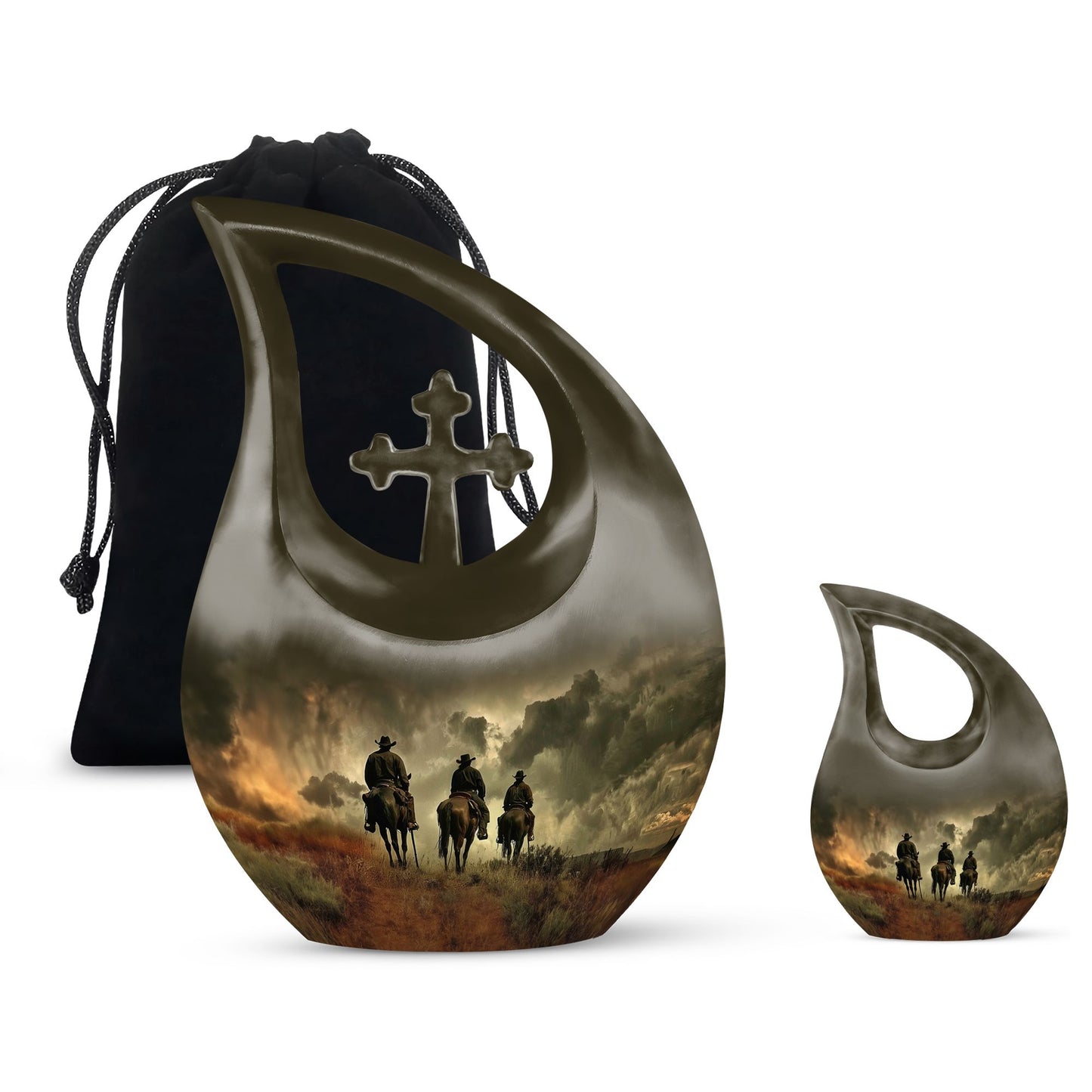 Personalized Religious Memorial Urn for Human Ashes - 10-inch, 200 cu in - Yatskia