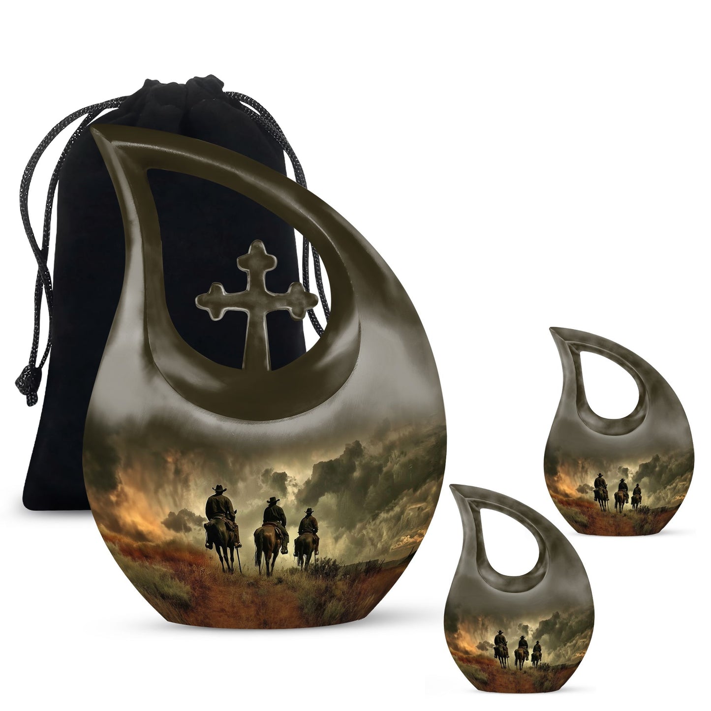 Personalized Religious Memorial Urn for Human Ashes - 10-inch, 200 cu in - Yatskia