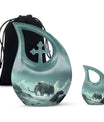 Mamoth Theme Large Urn With 1 Keepsake Urn