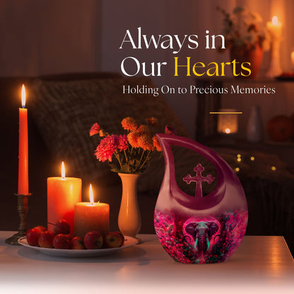 10 inch Mamoth Cross Drop design large urn