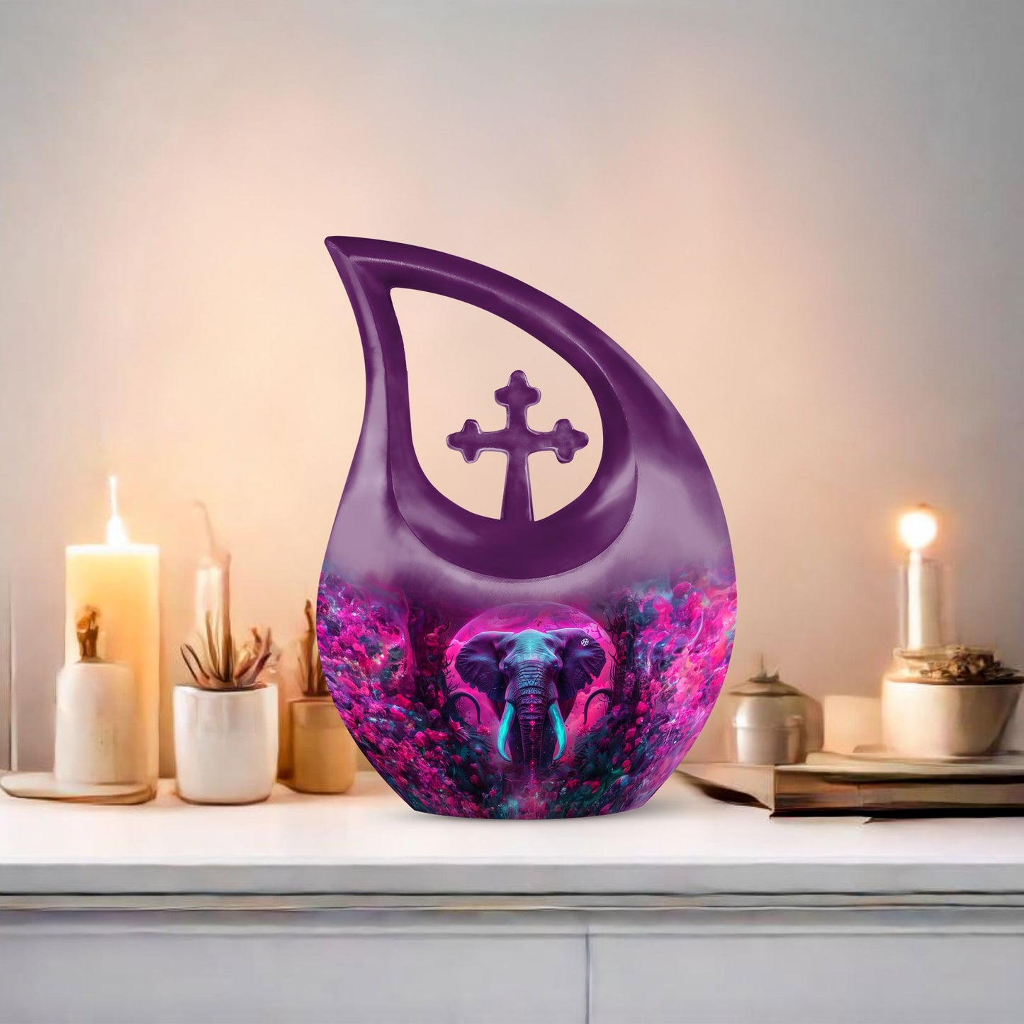 10 inch Mamoth Cross Drop design large urn