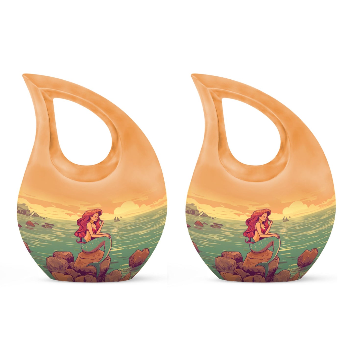 10-inch Mermaid Themed Large Urn