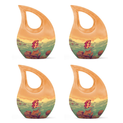 10-inch Mermaid Themed Large Urn