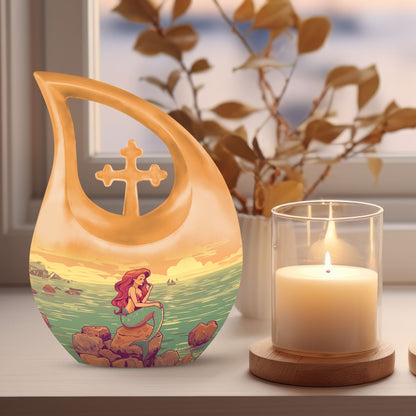 10-inch Mermaid Themed Large Urn