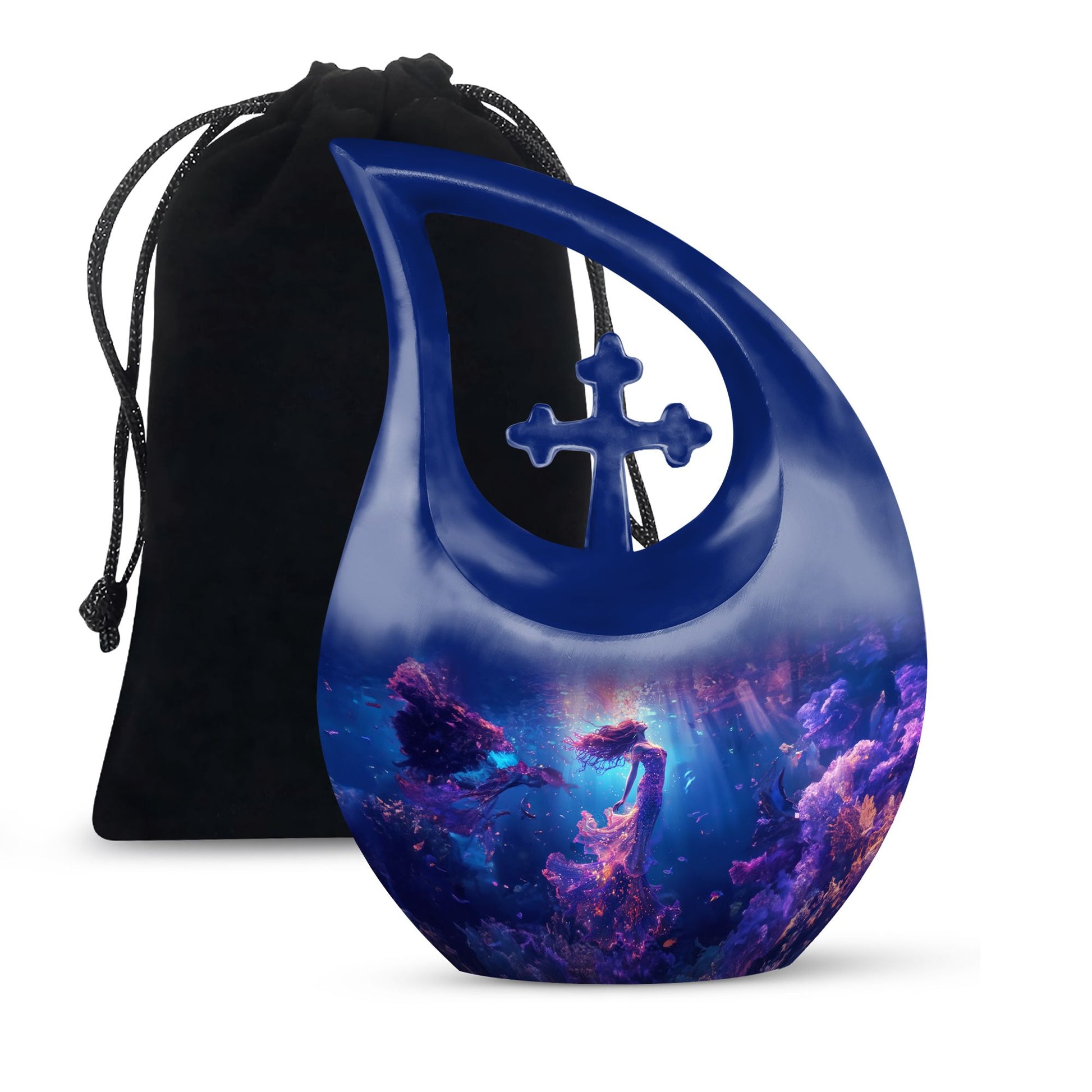 Mermaid Theme Large Urn 10 Inch