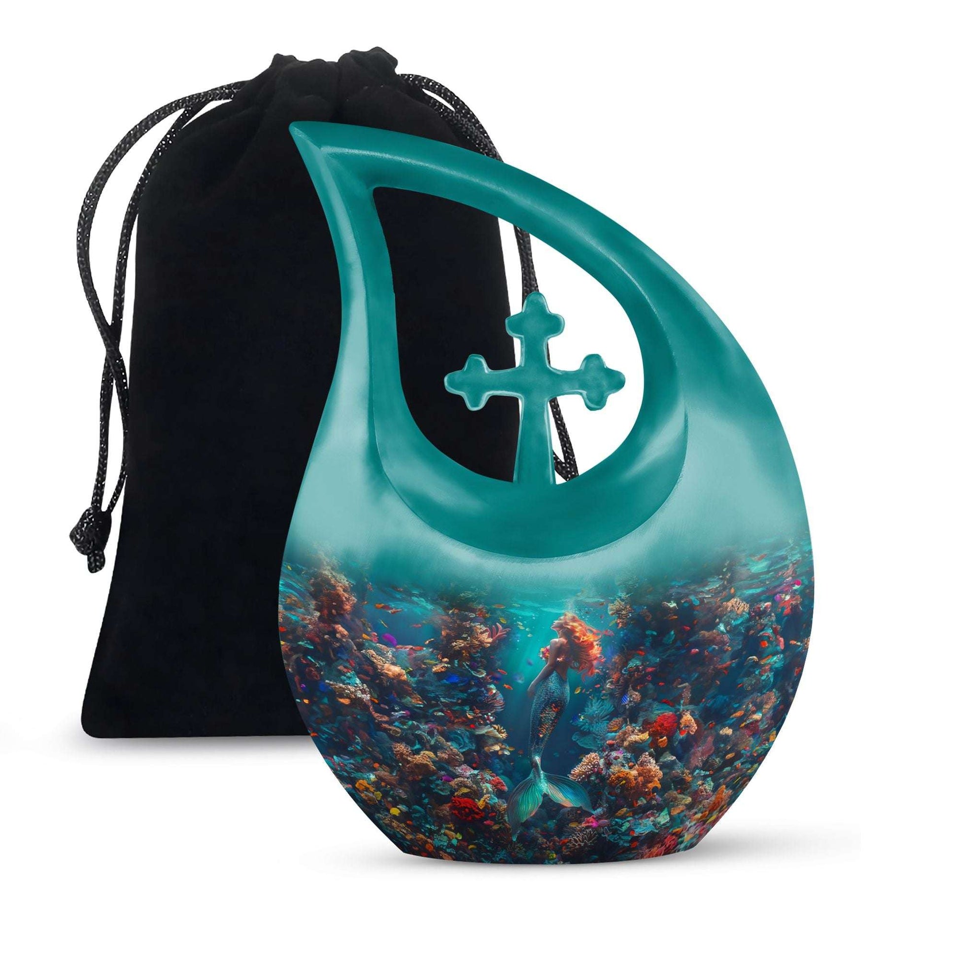 Mermaid Cremation Urn for Adults - Underwater Funeral Urns For Human Ashes