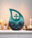 10-inch Mermaid themed Cross Drop Urn