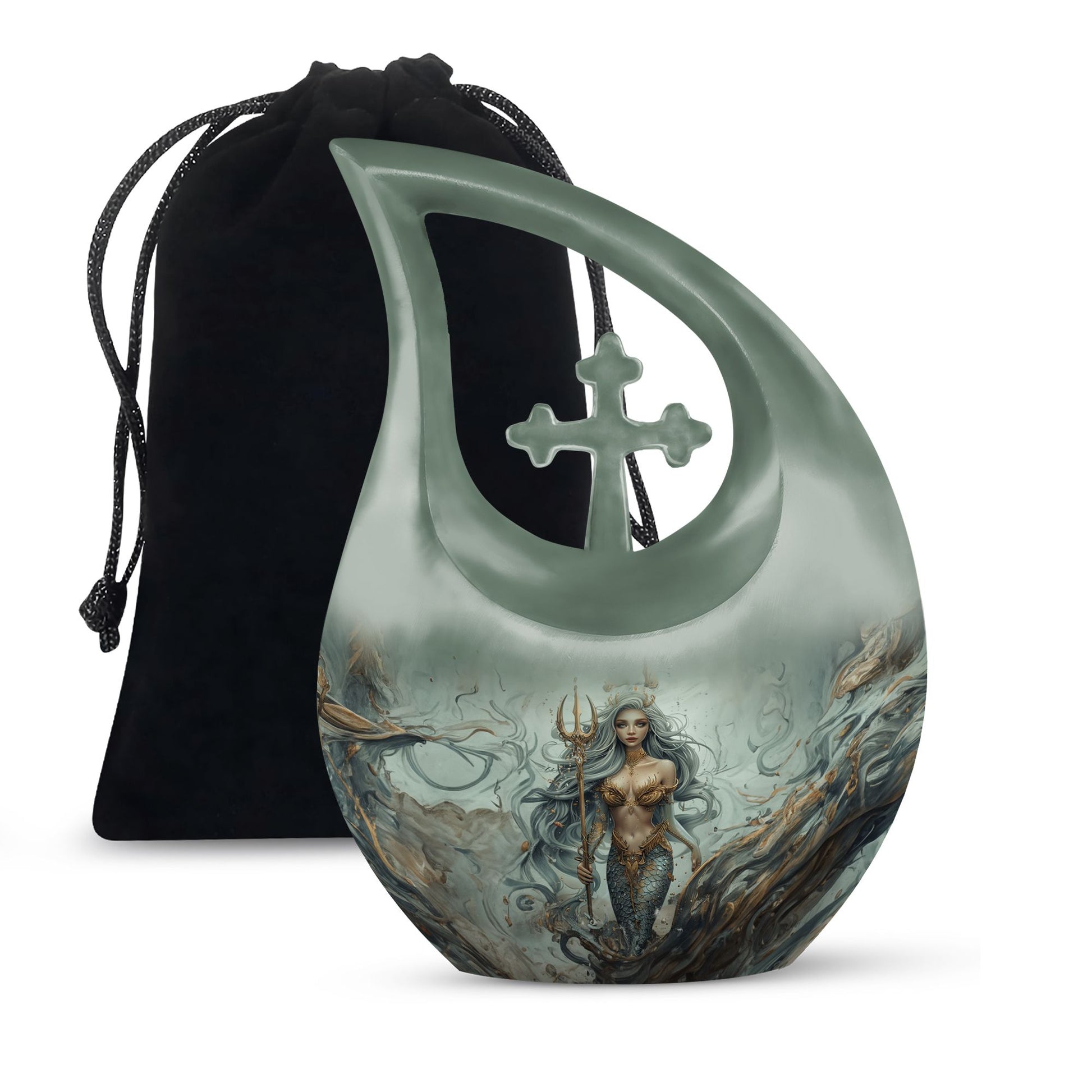 Mermaid Memorial Urn: Affordable Keepsake Urn for Human Ashes
