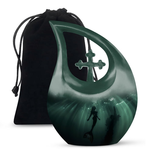 10 inch Mermaid-themed Cremation Urn