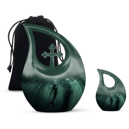 10 inch Mermaid-themed Cremation Urn