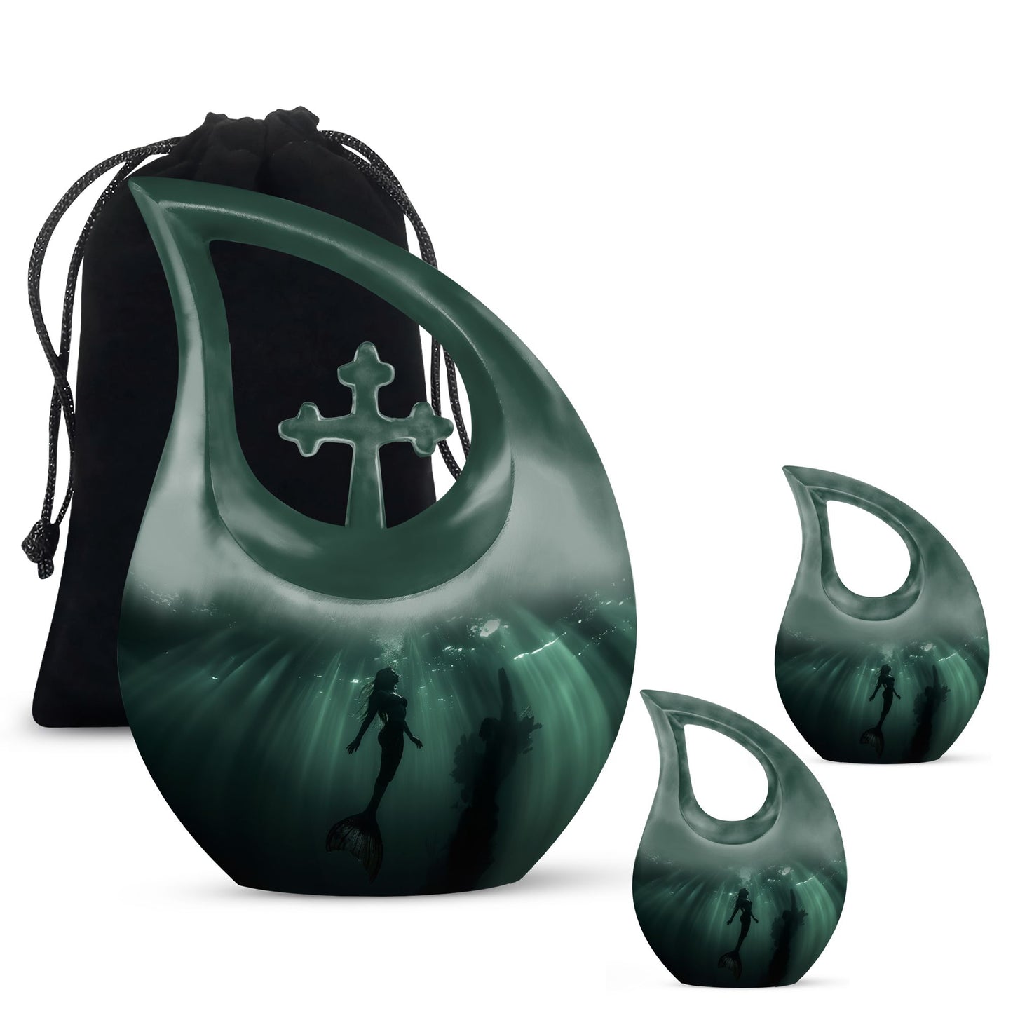10 inch Mermaid-themed Cremation Urn