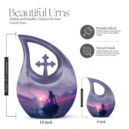 10 inch Mermaid Themed Urn