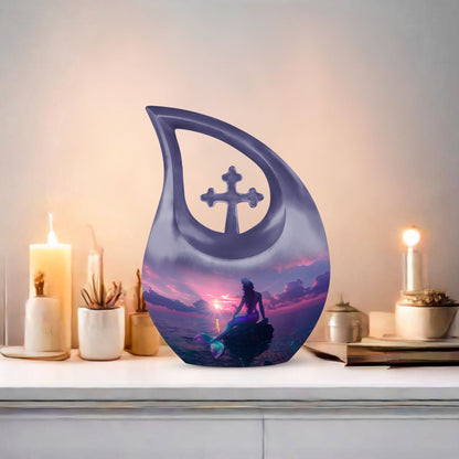 10 inch Mermaid Themed Urn