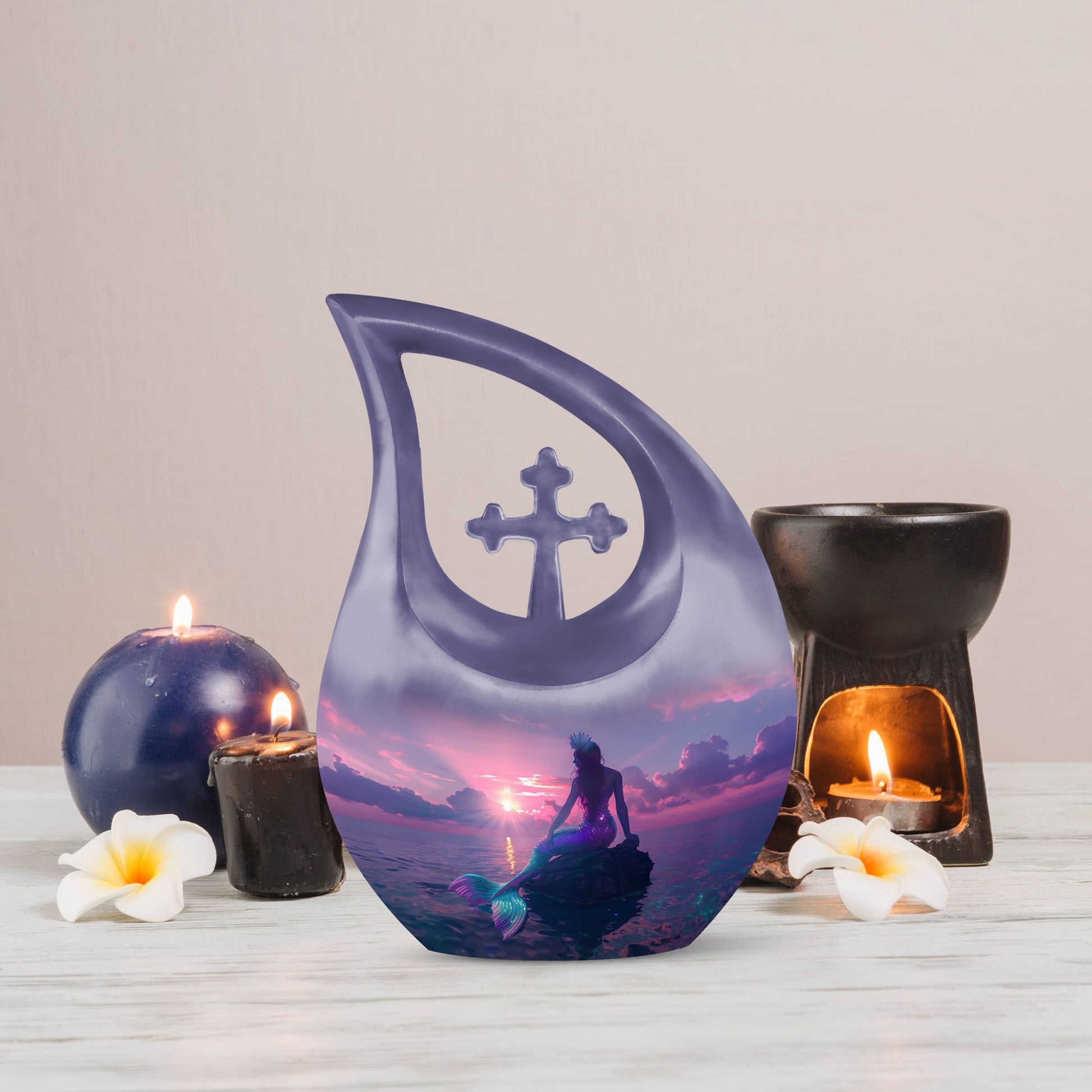 10 inch Mermaid Themed Urn