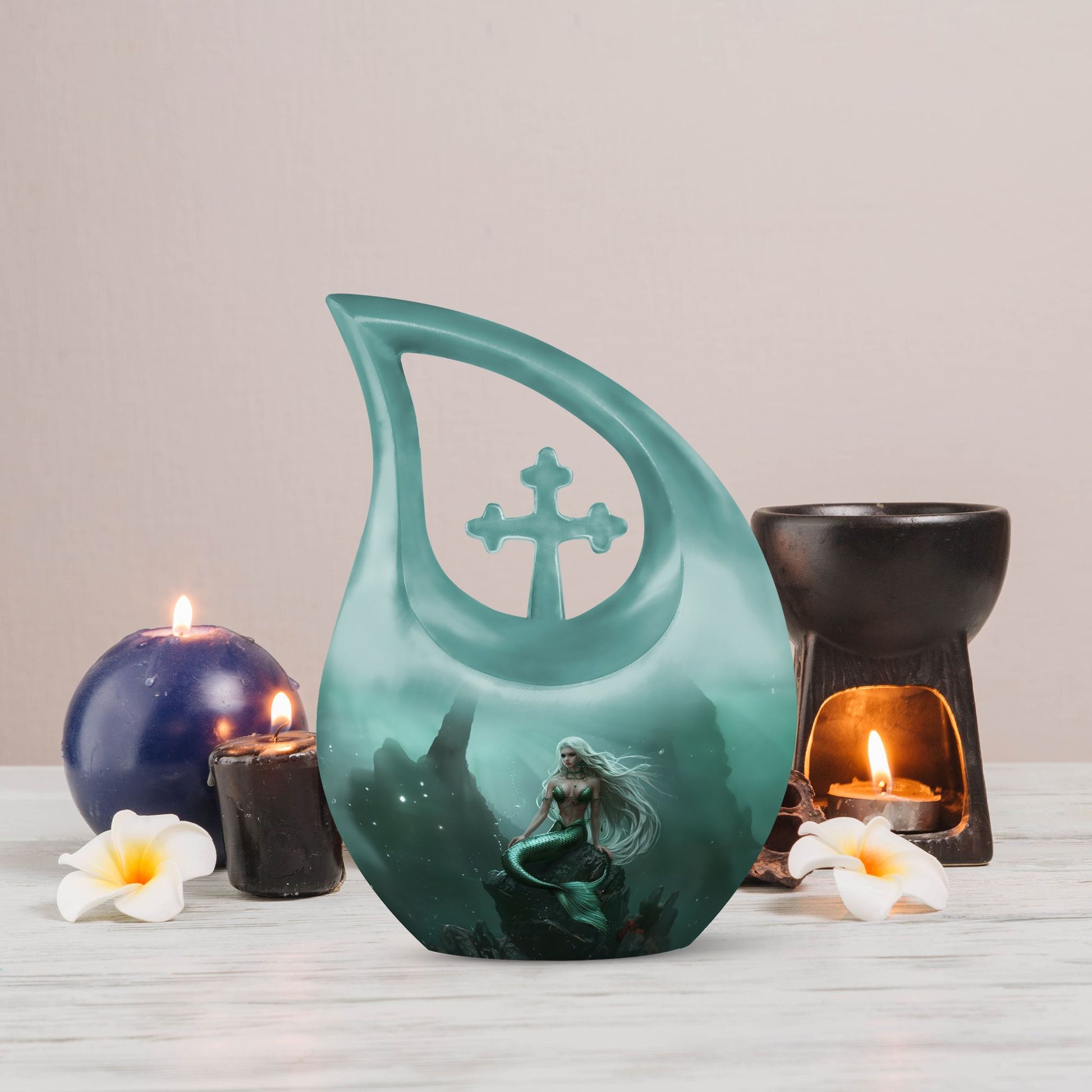 Pink 10-inch Mermaid Urn