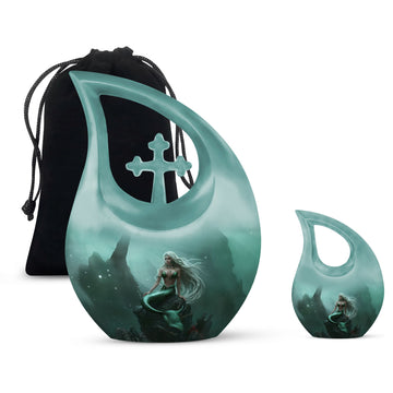 10 inch large Urn with 1 Keepsake 3 Inch Urn