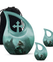Mermaid Theme Large Urn With 2 Keepsake Urn