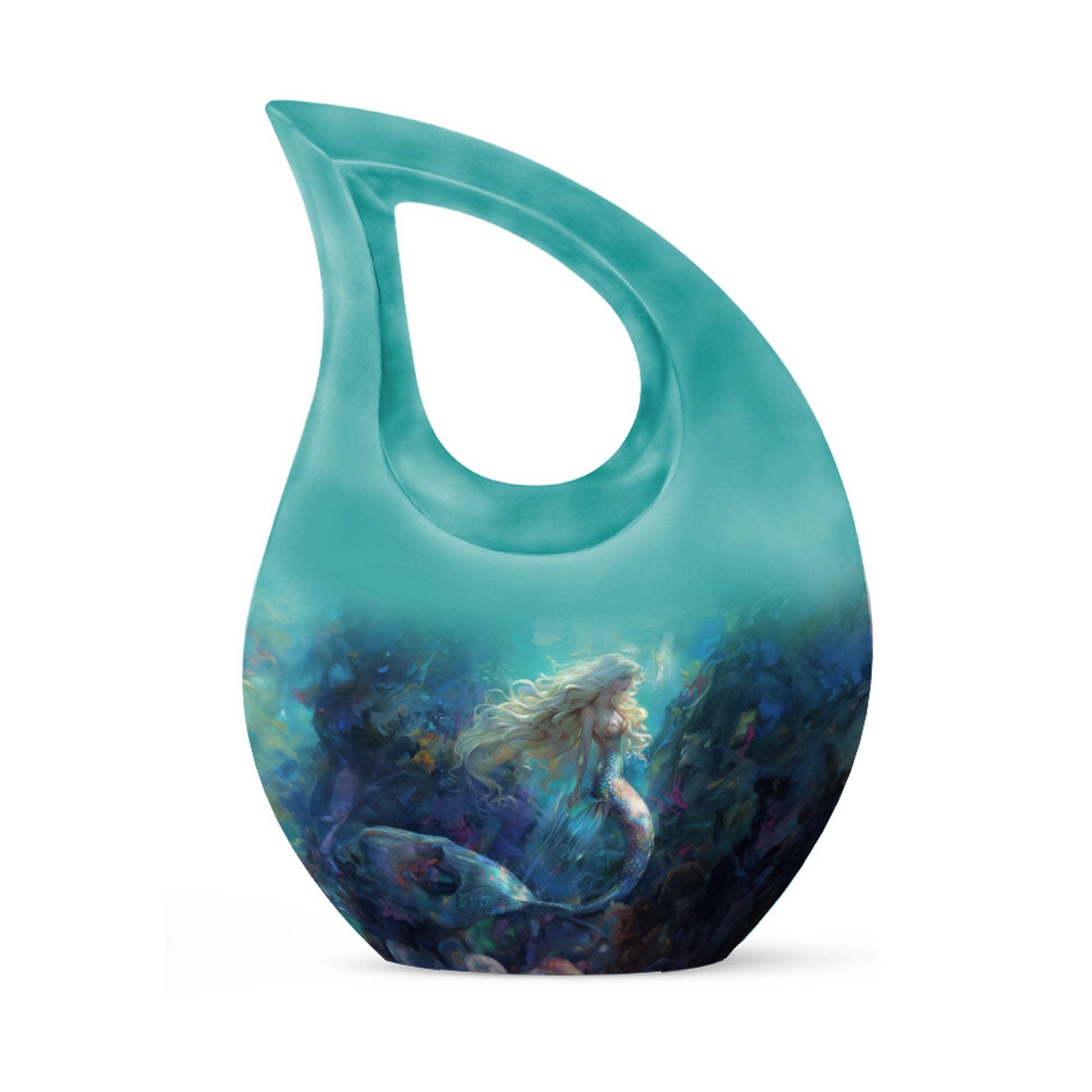 10 inch Cross Drop Mermaid Urn