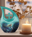 10 inch Cross Drop Mermaid Urn