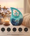 10 inch Cross Drop Mermaid Urn
