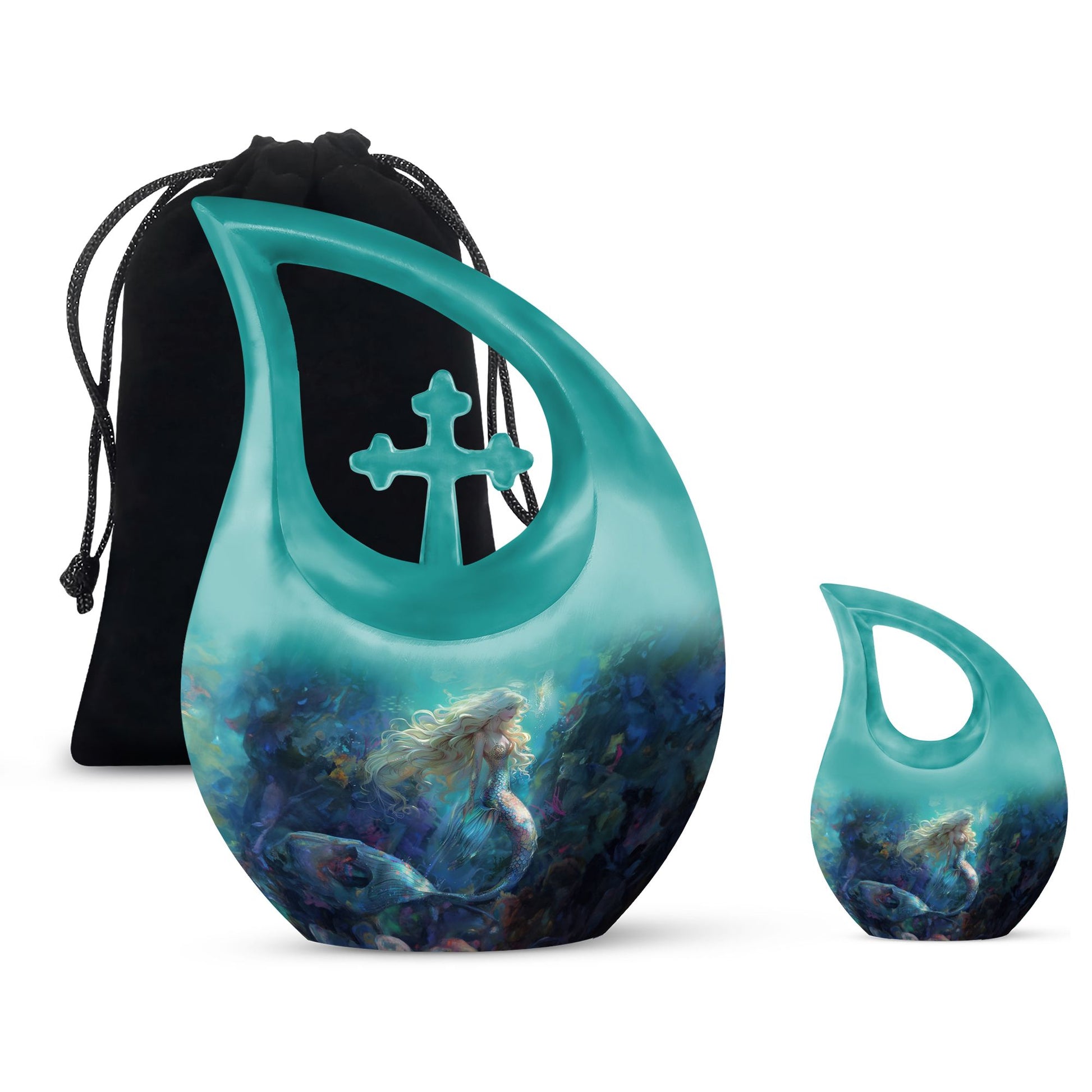 Personalized Mermaid Memorial Urn for Eternal Remembrance