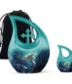 Mermaid Theme Large Urn With 1 Keepsake Urn