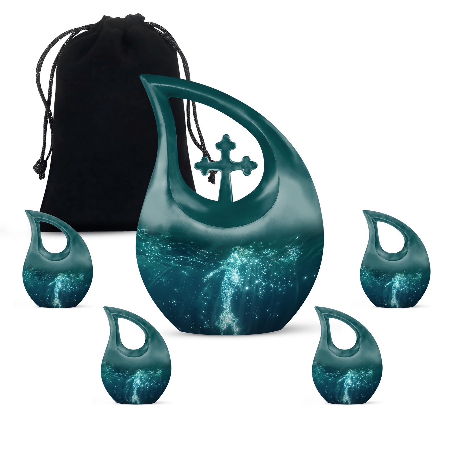 Eternal Ocean Whisper: Mermaid Urn Meets Memorial Comfort