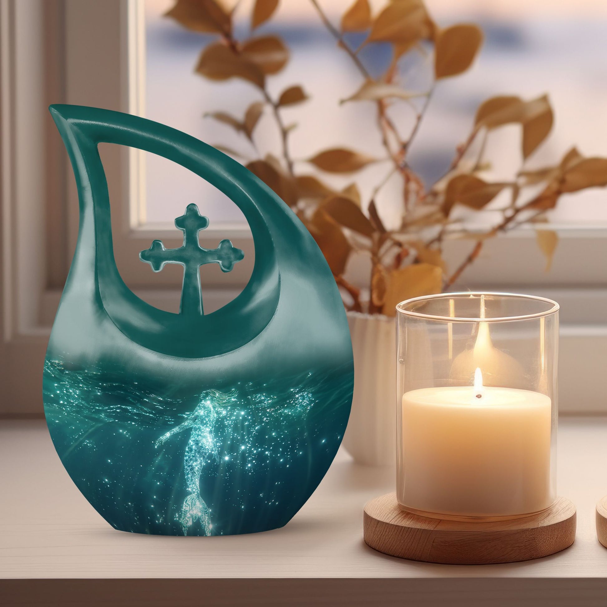 Elegant 10 Inch Mermaid Urn