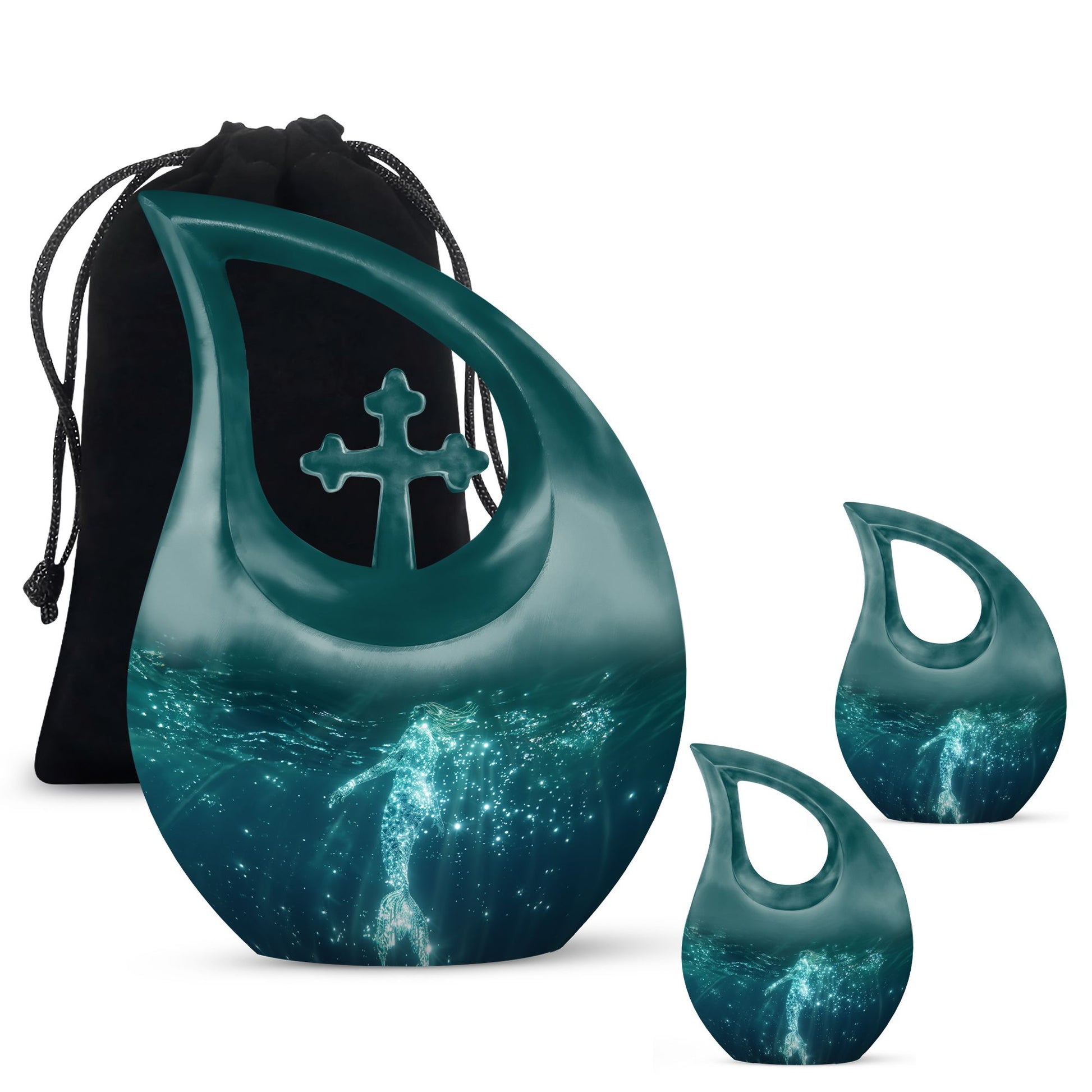 Eternal Ocean Whisper: Mermaid Urn Meets Memorial Comfort