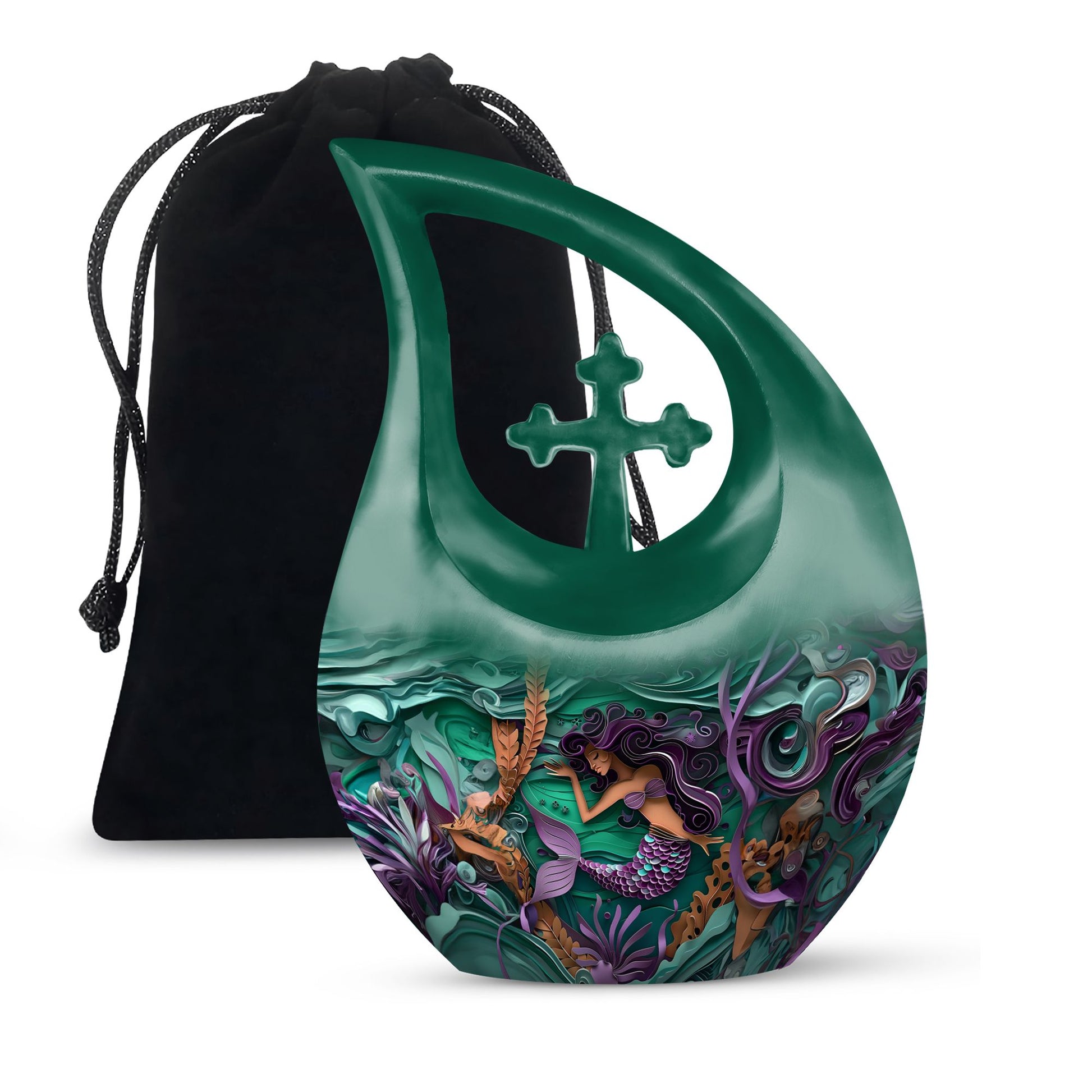 Mermaid Theme Large Urn 10 Inch