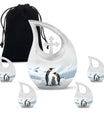 10-inch Penguin-themed modern urn