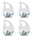10-inch Penguin-themed modern urn