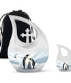 Penguin Tribute: Modern Ash Keepsake Urn For Memorial