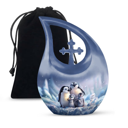 Penguin Theme Large Urn 10 Inch