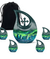Penguin Cross Drop: A Beautiful Memorial Cremation Urn 10 Inch