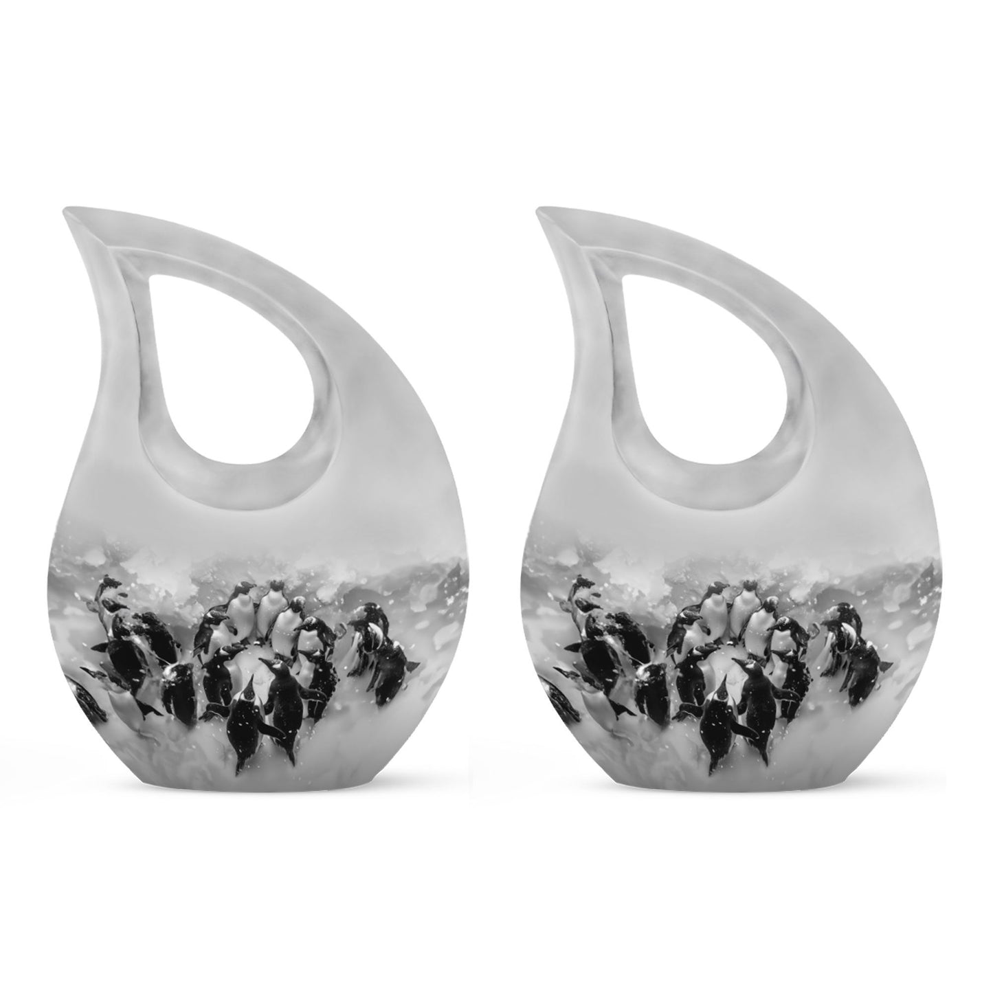 10 Inch Aluminium Penguin Urn