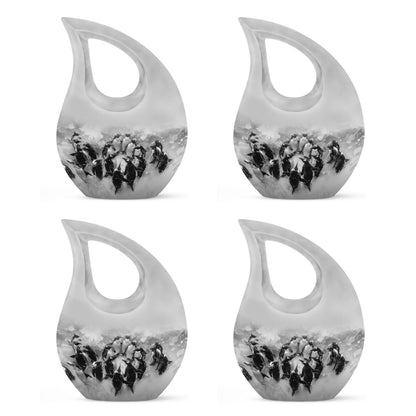 10 Inch Aluminium Penguin Urn