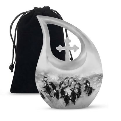 Penguin Theme Large Urn 10 Inch