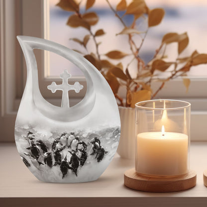 10 Inch Aluminium Penguin Urn
