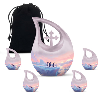 10-inch Custom Mom Penguin Urn
