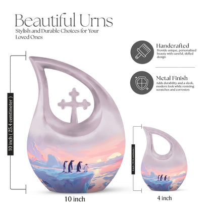 10-inch Custom Mom Penguin Urn