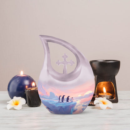 10-inch Custom Mom Penguin Urn